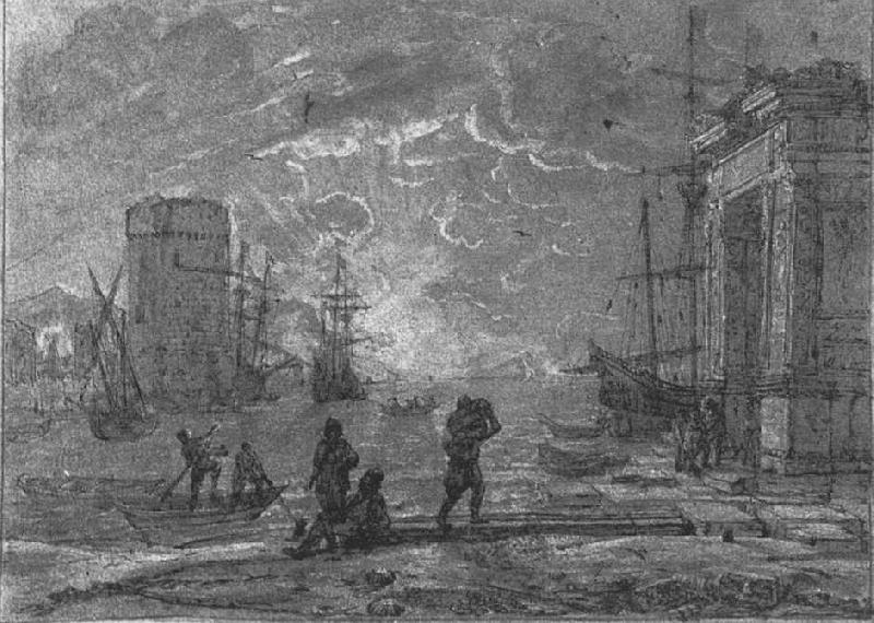 Claude Lorrain Harbour Scene gf oil painting image